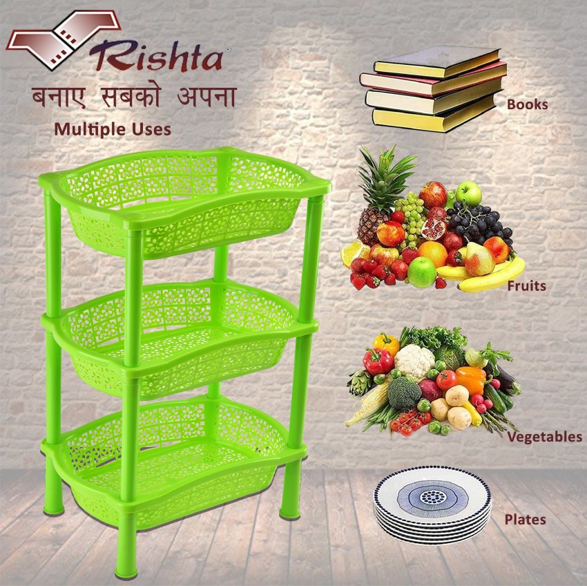 Multi Purpose Large Capacity 5 Tier Fruit Vegetable Storage Basket Rack  Rotating Kitchen Trolley Carts Easy Assemble - China Kitchen Trolleys, Vegetable  Storage