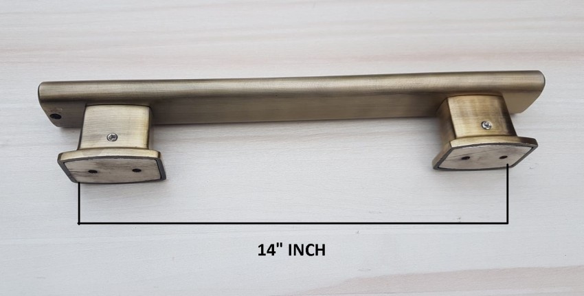boruz Ovel Antique Black Brass Handle - 14 Inch Brass Door Handle