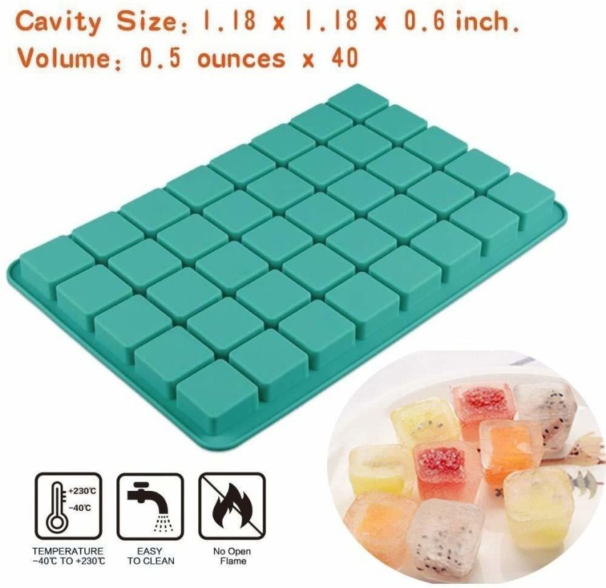 40cavities Square Caramel Candy Baking Silicone Molds With Liquid