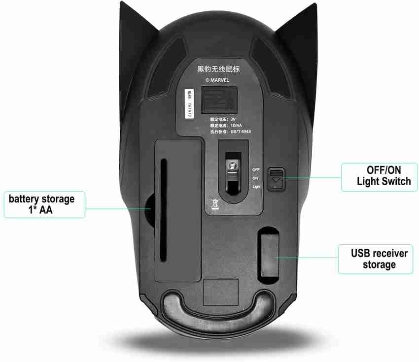 Cordless optical shop mouse