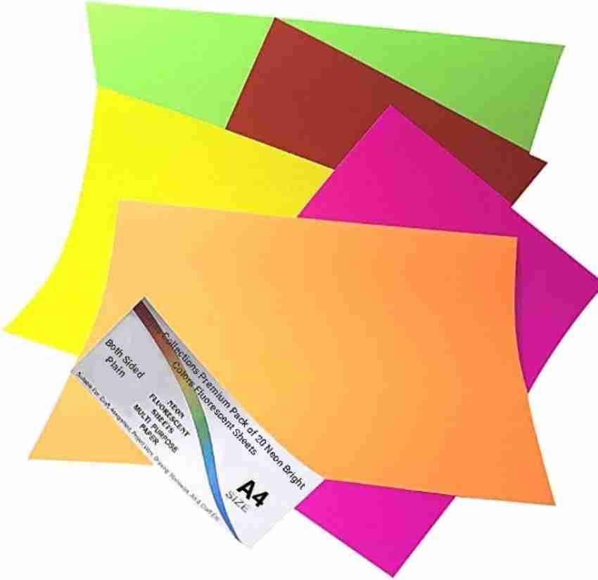 ROYALSHOP FULL SIZE YELLOW CHART / PASTEL PAPERS 55X70 CM  SET OF 12 UNRULED A1 SIZE 145 gsm Multipurpose Paper - Multipurpose Paper
