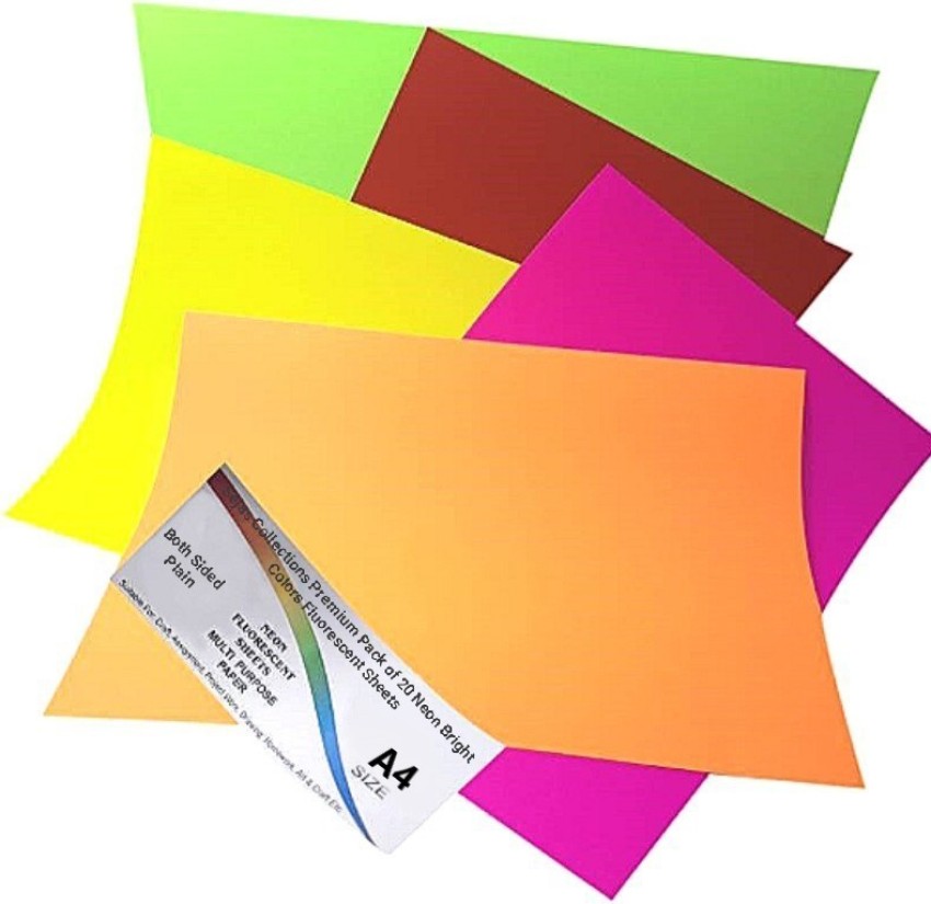80 GSM Bright Neon Fluorescent Orange Color Paper, For School