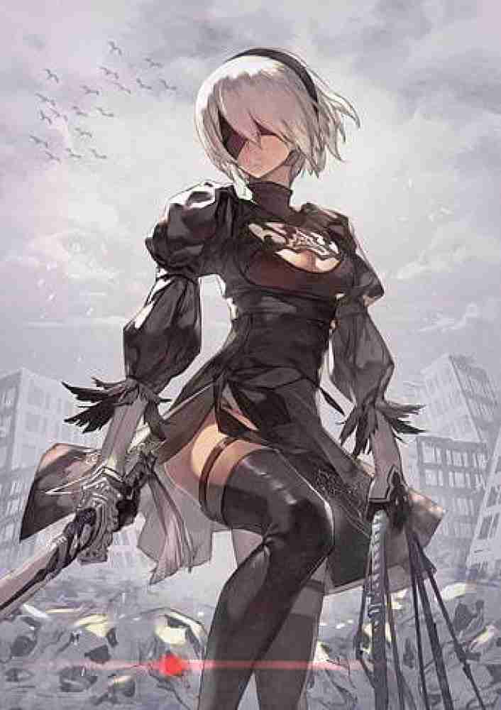 Nier Automata 2B Nier Automata Sword Anime Matte Finish Poster