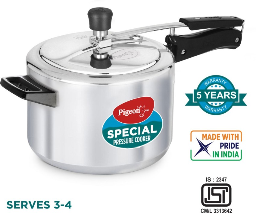 Pigeon 5 litre steel cooker hot sale