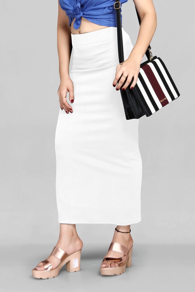 Plain white pencil outlet skirt