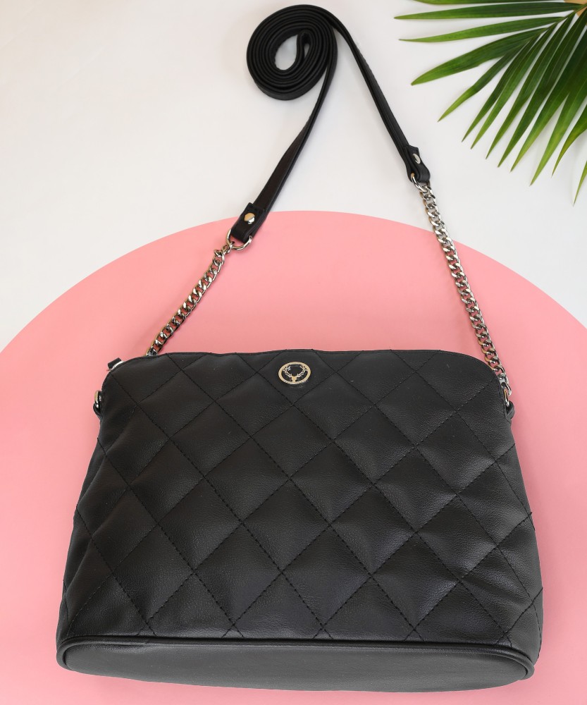 allen solly black sling bag