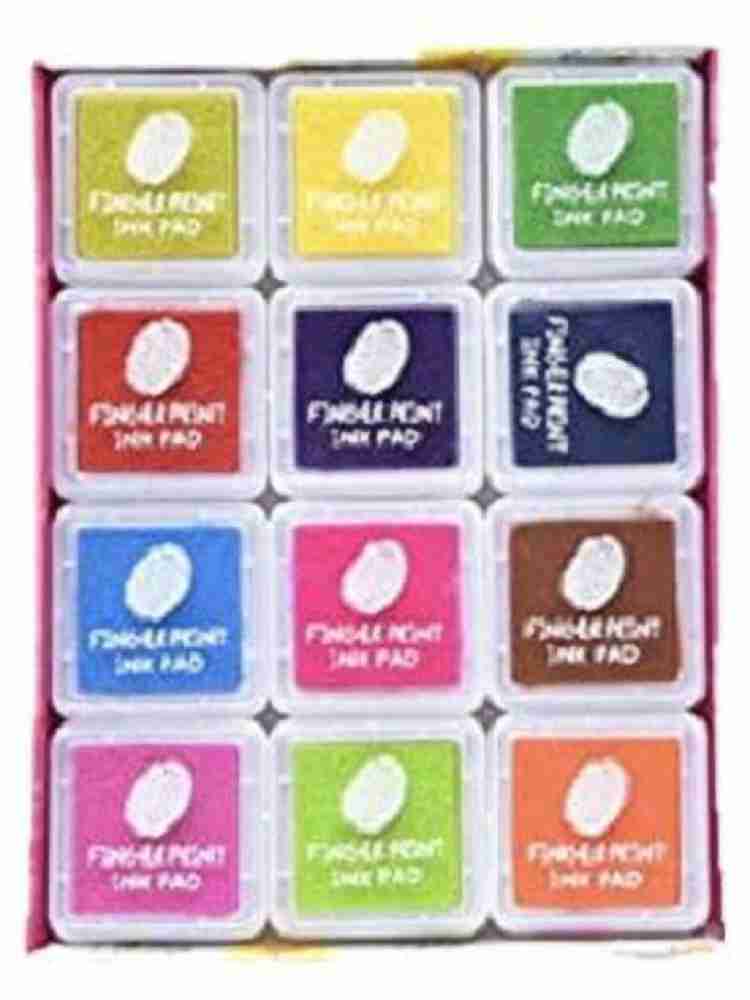 30 Colors Craft Ink Pads for Rubber Stamps Finger India