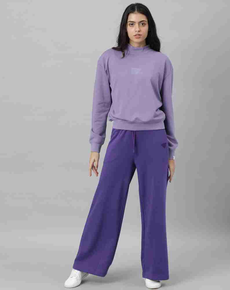 DISRUPT Solid Women Purple Track Pants - Buy DISRUPT Solid Women