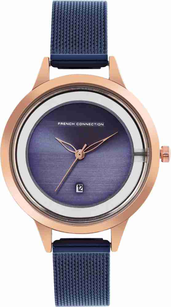 Women FCN0001C Analogue Watch with Metal Strap