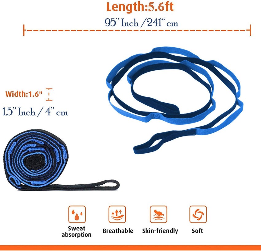 Signamio Yoga Belt 10 Loop Stretching Strap for Yoga,Exercise