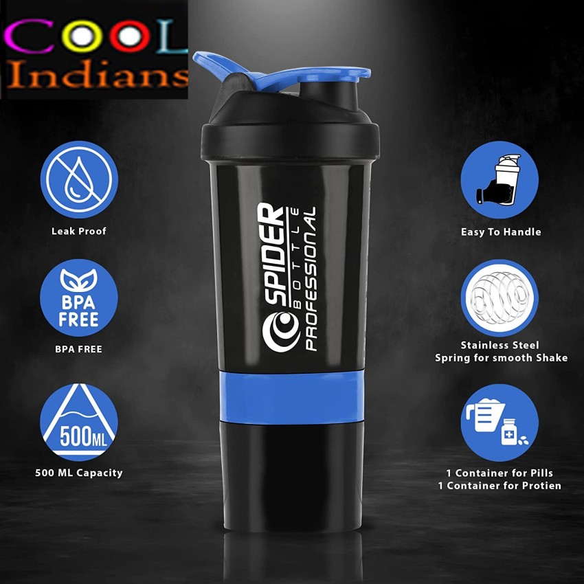 Multicolor Steel Gym Shaker, Cylindrical, Capacity: 750 mL