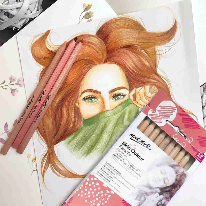 Pastel Pencils, 12 Professional Colored Pencils Charcoal Pencils Skin Color  Pencils For Coloring Drawing And Sketching