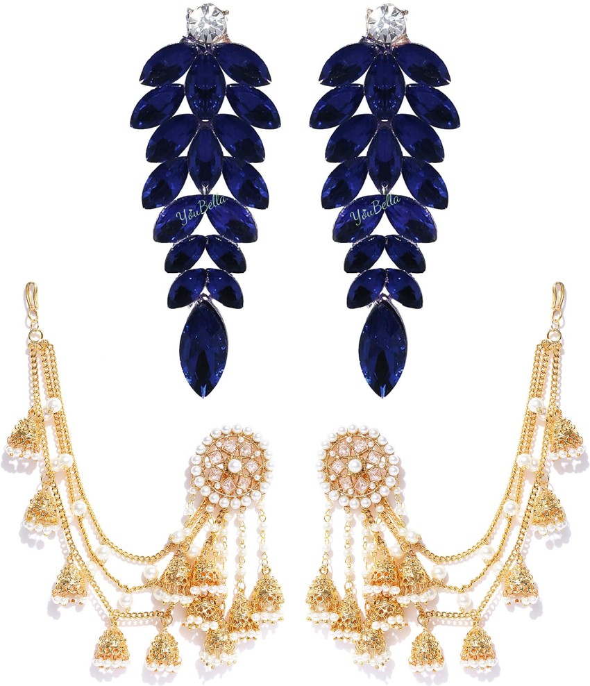 Peora Earrings : Buy Peora Gold Plated Enamel Meenakari Hand Made Jhumka  Traditional Earrings Jewellery Online | Nykaa Fashion.