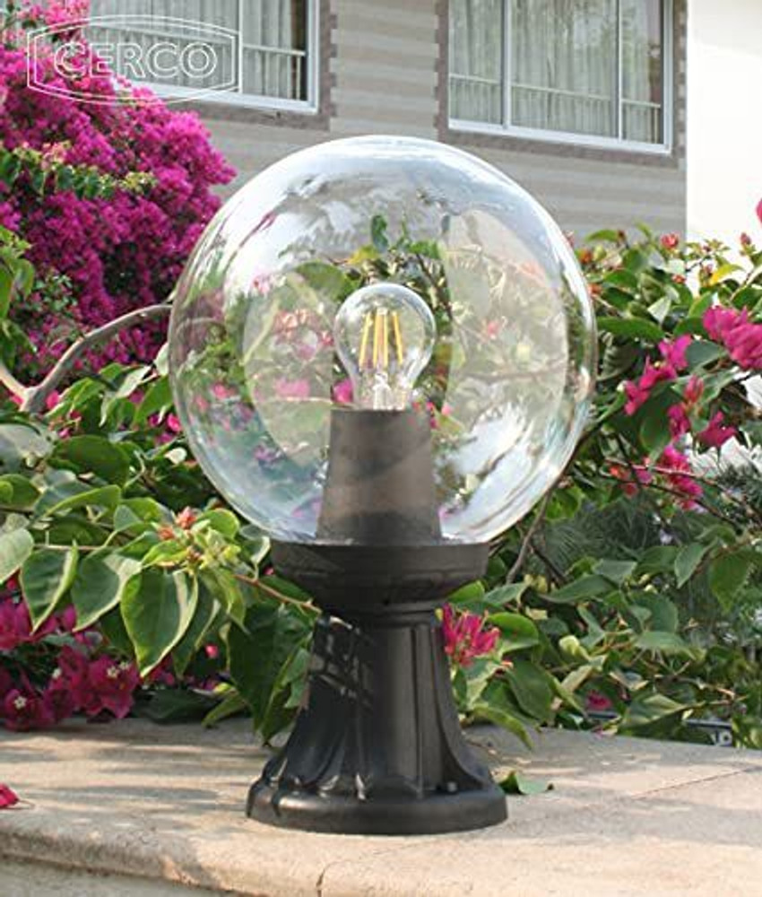 CERCO GLOBE 250 GATE LIGHT BLACK CLEAR Gate Light Outdoor Lamp Price in India Buy CERCO GLOBE 250 GATE LIGHT BLACK CLEAR Gate Light Outdoor Lamp online at Flipkart