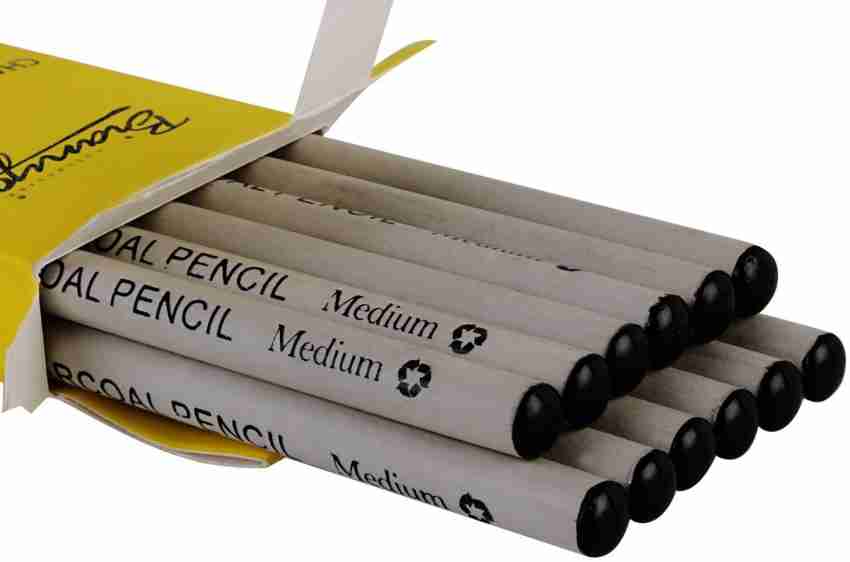 Bianyo Soft Medium Pastel Pencil Wood Black Charcoal Pencil 