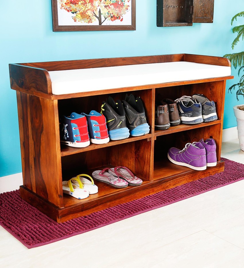 Wooden shoe 2024 rack flipkart