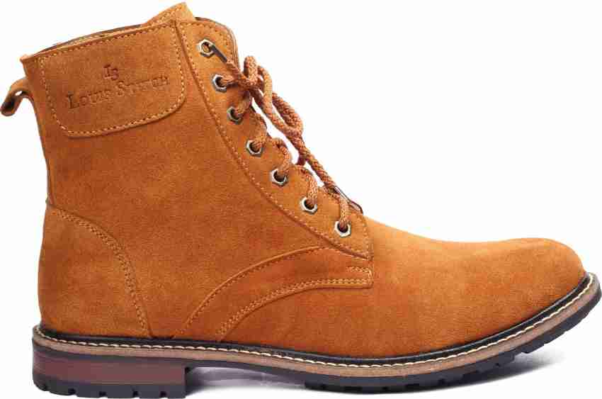 LOUIS STITCH Tan Italian Suede Leather Cushion Style High Ankle Boots For Men  Boots For Men - Buy LOUIS STITCH Tan Italian Suede Leather Cushion Style  High Ankle Boots For Men Boots