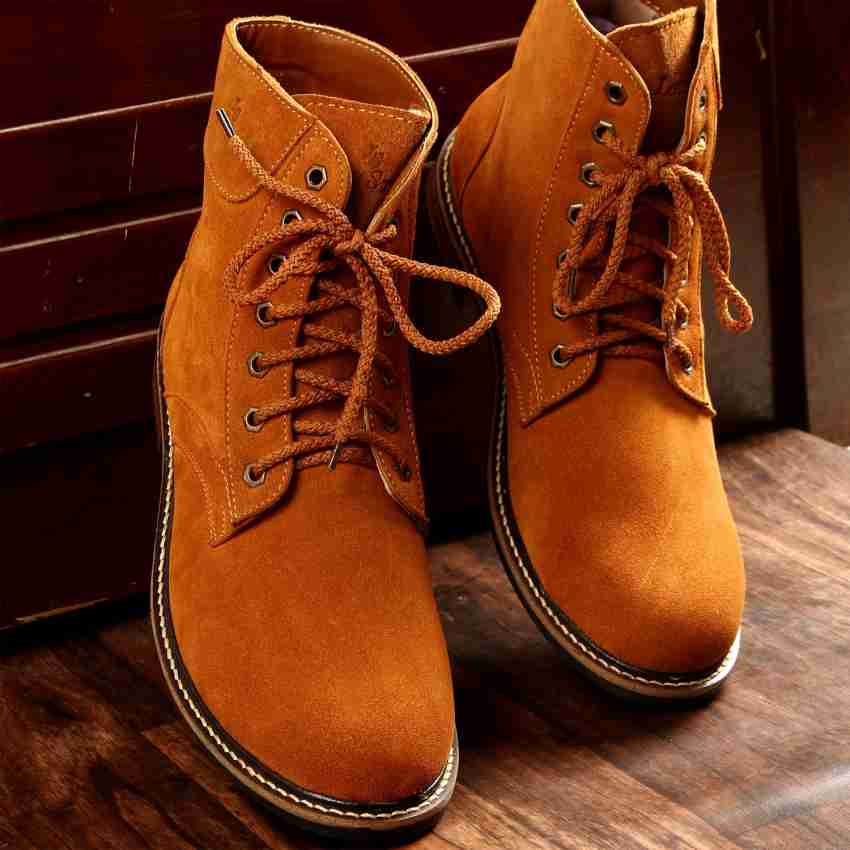 LOUIS STITCH Tan Italian Suede Leather Cushion Style High Ankle Boots For Men  Boots For Men - Buy LOUIS STITCH Tan Italian Suede Leather Cushion Style  High Ankle Boots For Men Boots