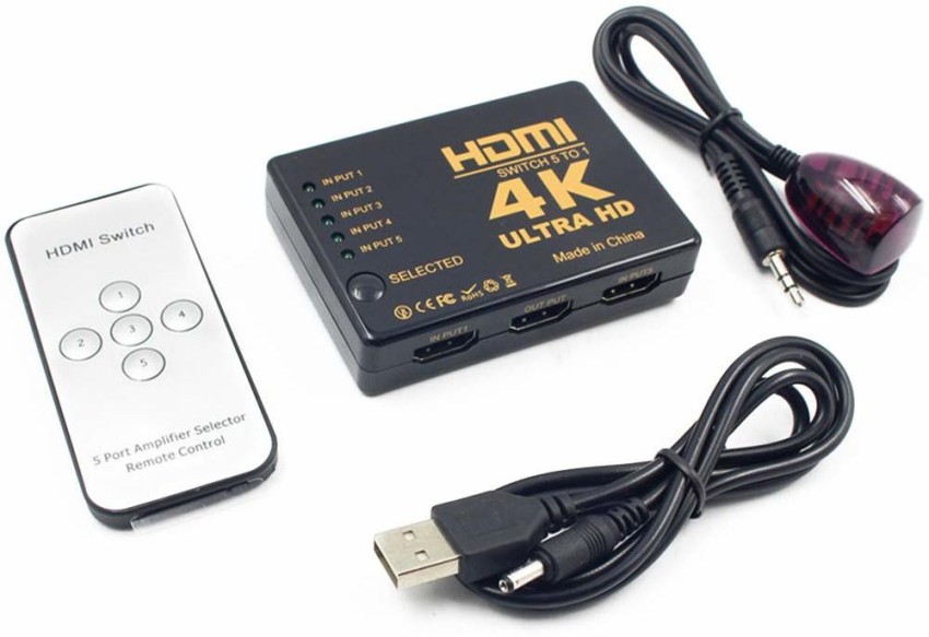 Tobo Hdmi Splitter 1x4, HDMI Splitter 1 in 4 Out, HDMI Splitter Supports  Full HD1080P 4K and 3D, Compatible with Xbox PS3/4 Roku Blu-Ray Player HDTV