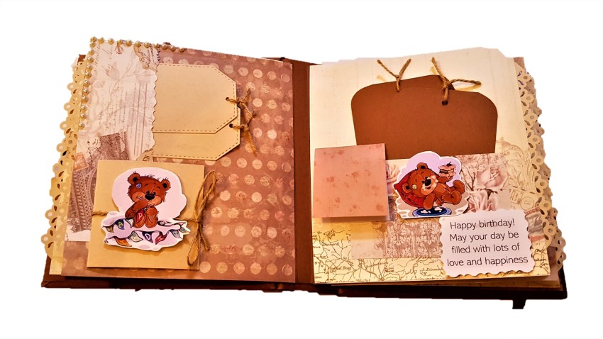 lavy's creations Handmade Scrapbook - TEDDY THEME - HAPPY BIRTHDAY SCRAPBOOK  Album Price in India - Buy lavy's creations Handmade Scrapbook - TEDDY  THEME - HAPPY BIRTHDAY SCRAPBOOK Album online at