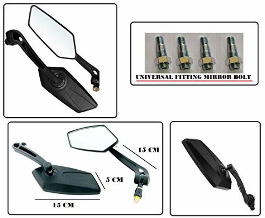 Small side mirror for bike top