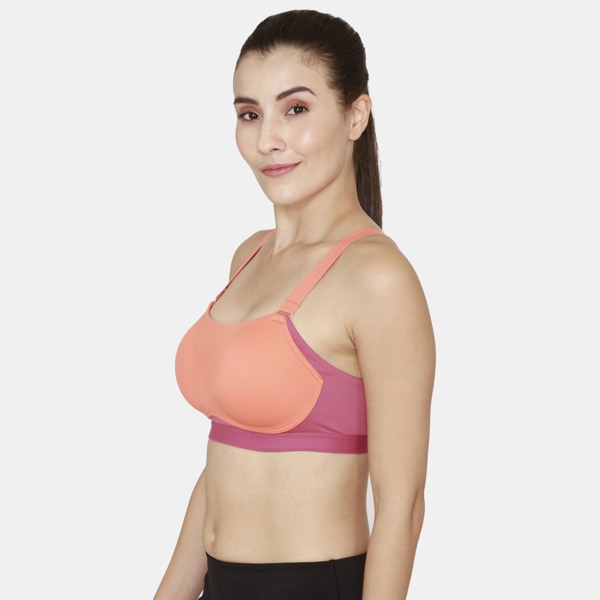 Buy Zivame Zelocity High Impact Padded Sports Bra - Wedgewood online