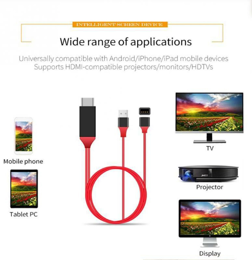 Viraan HDMI Cable 2 m HDMI AV Adapter Video Cable Converter for To