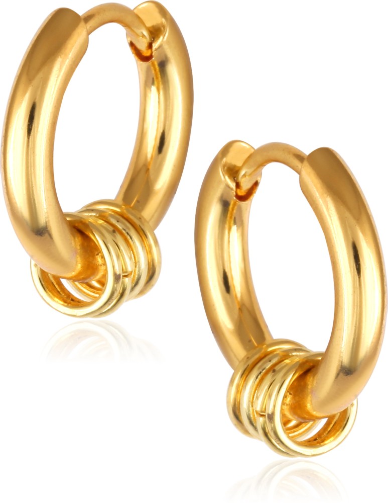  Buy GoldNera Steel Bali for Boys Men Hoop Earrings