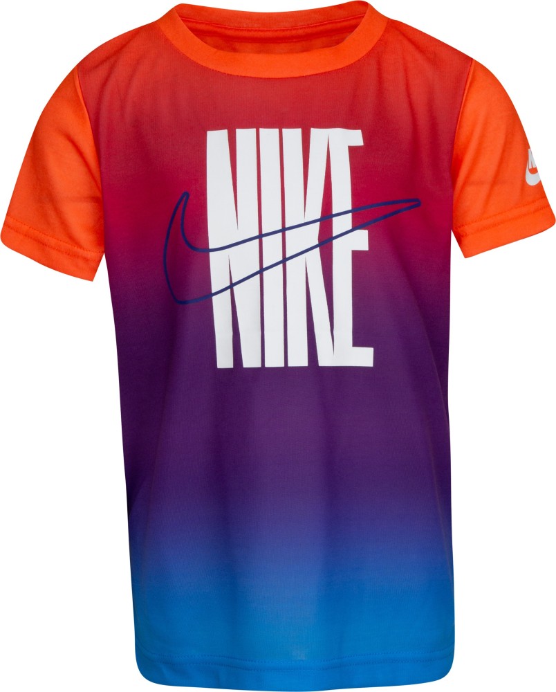 Nike Little Girls Gradient Futura Crew Neck T-shirt