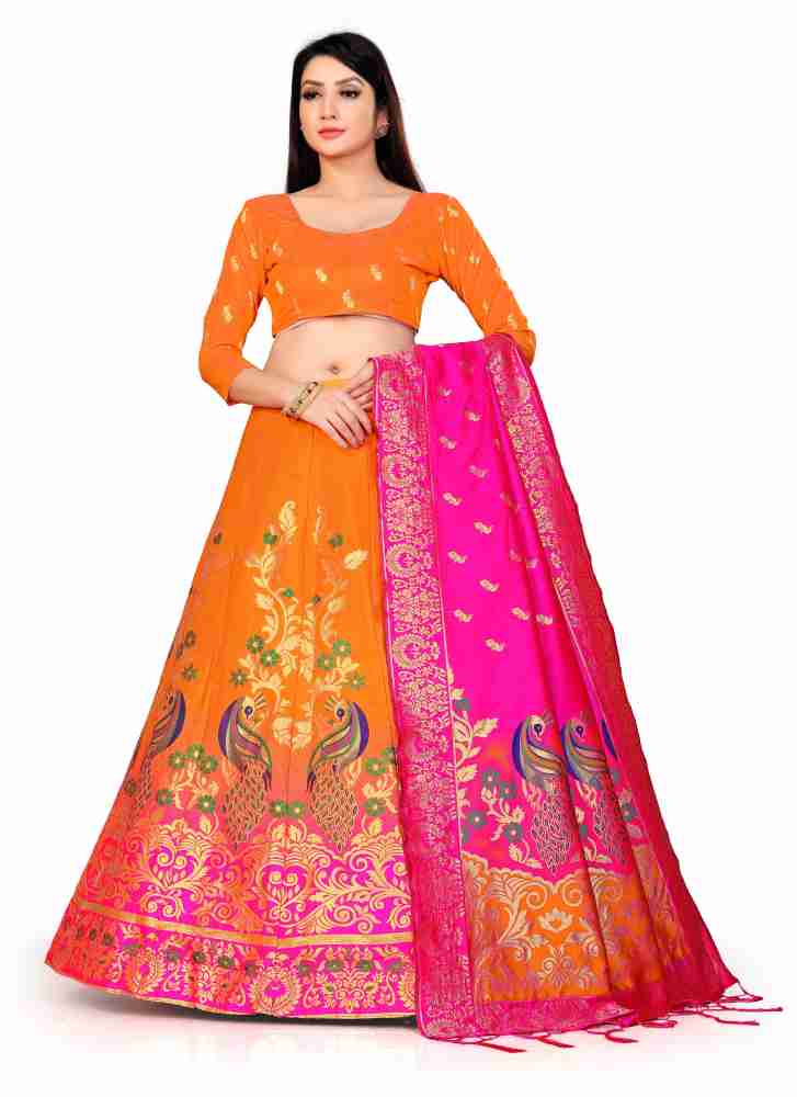 Banarasi silk 2025 lehenga flipkart