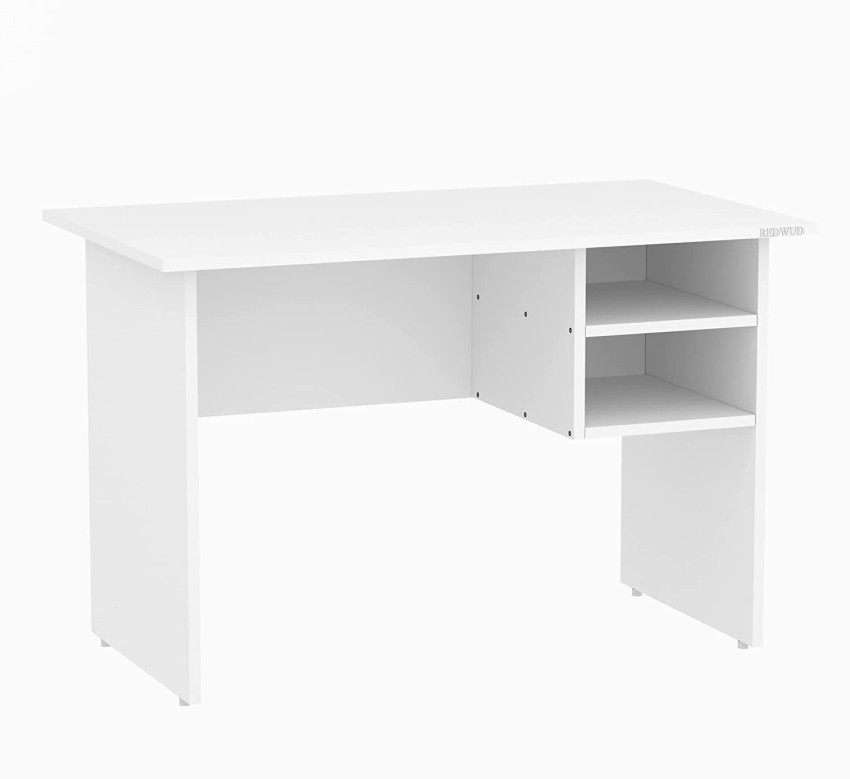 Redwud Grabby Engineered Wood Study Table, Writing Desk, Computer Desk,  Study Desk, Office Desk, Small Office Table, Laptop Table with Drawer,  Computer Table (White) (D.I.Y) Matte Finish : : Home