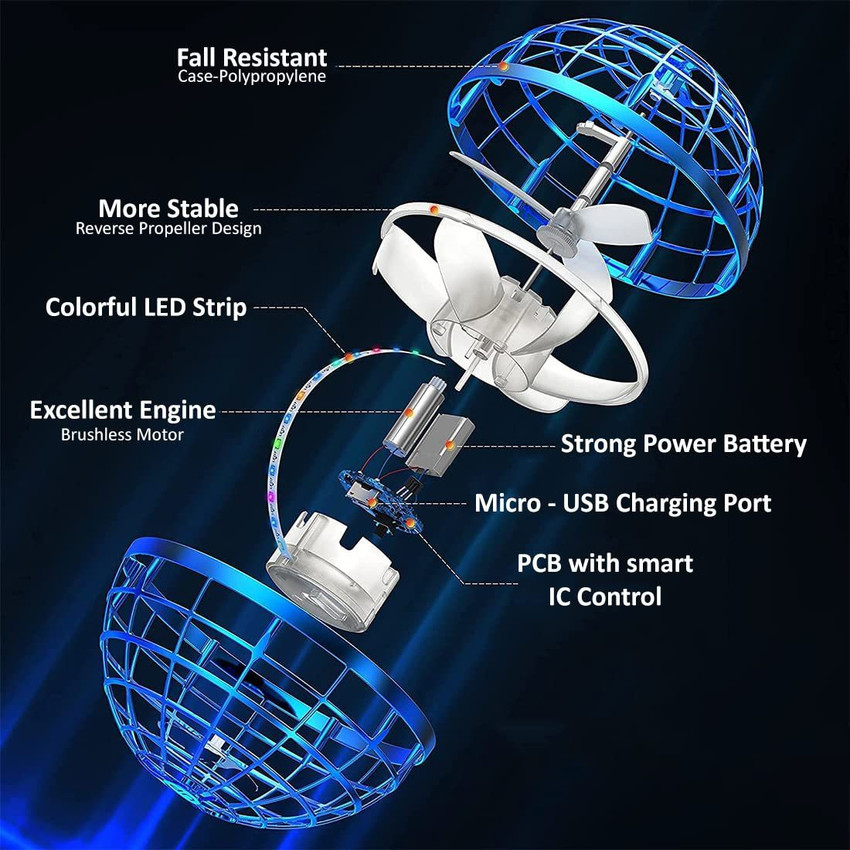 Bajrang Enterprise Flying Ball USB Rechargeable Built in RGB