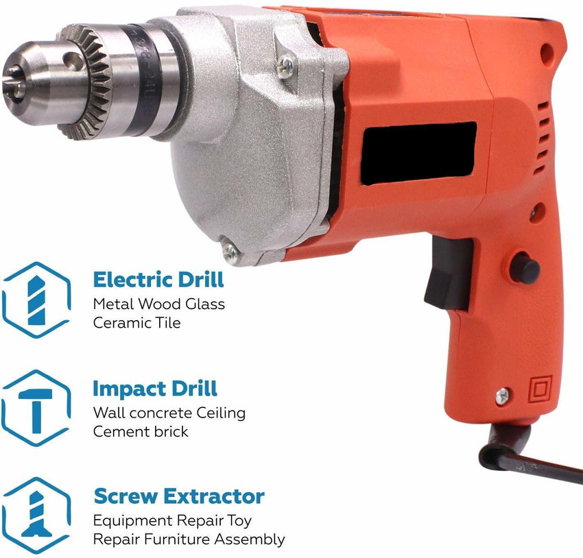 XDLB XDLB10mm Wall Drill Machine with RCC HSS bit set with eyes