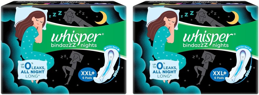 Whisper Bindazzz Nights Pads  Size XXL+: Buy packet of 6.0 pads