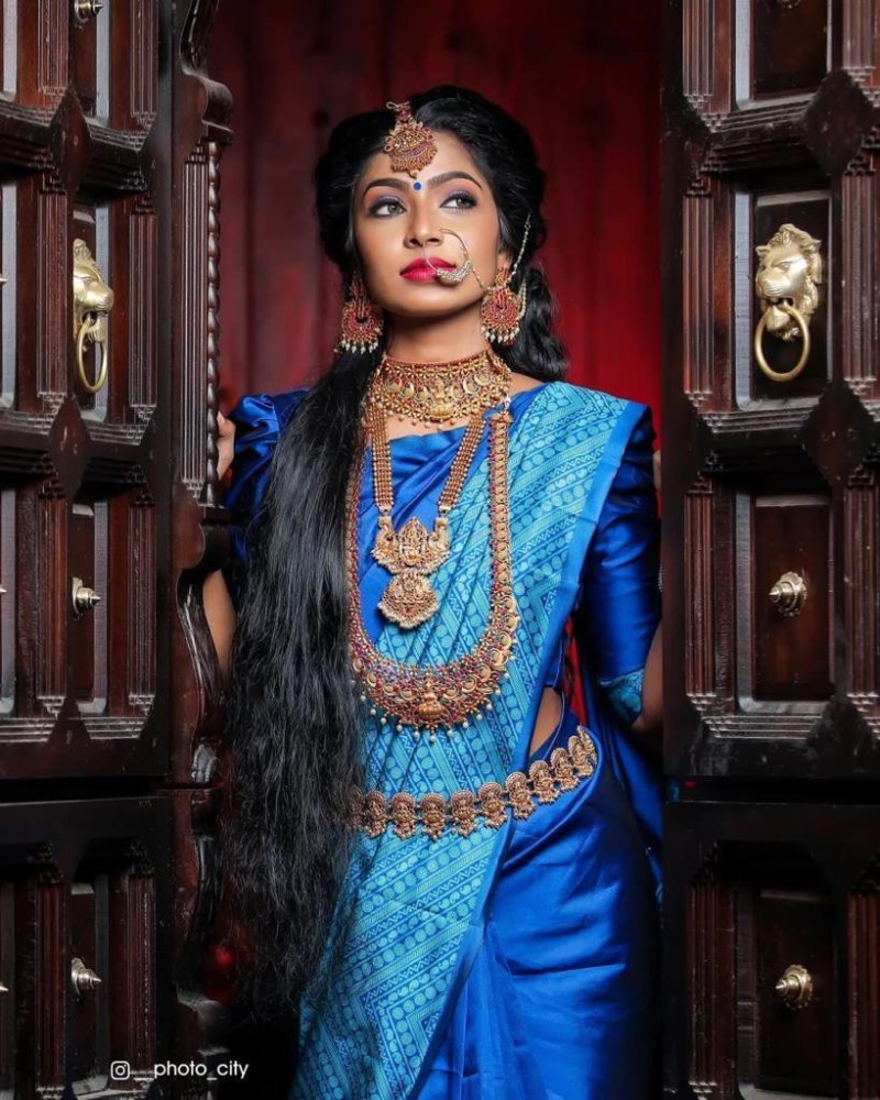 Buy Saree Light Blue Saree Silk Saree Stitched Blouse Designer Online in  India  Etsy