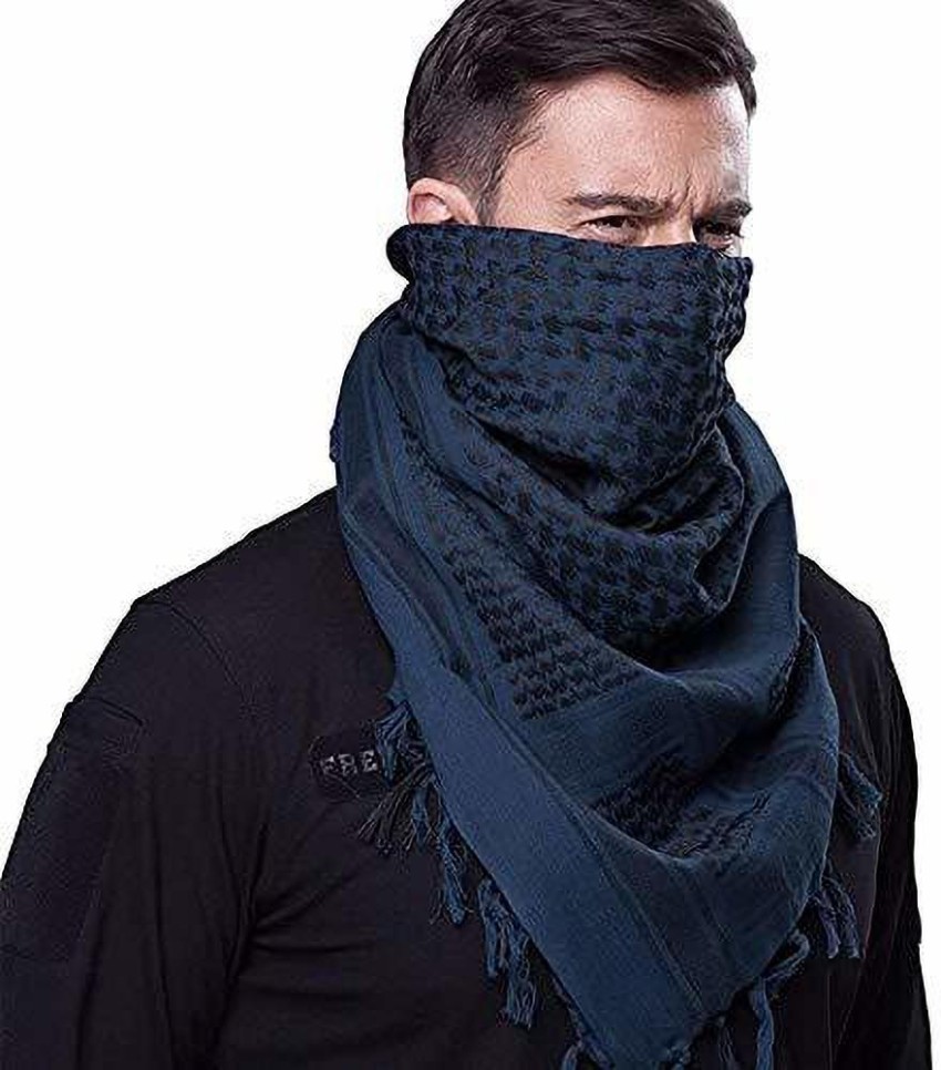 Scarf 90 - Navy Blue Grey - Man - Silk