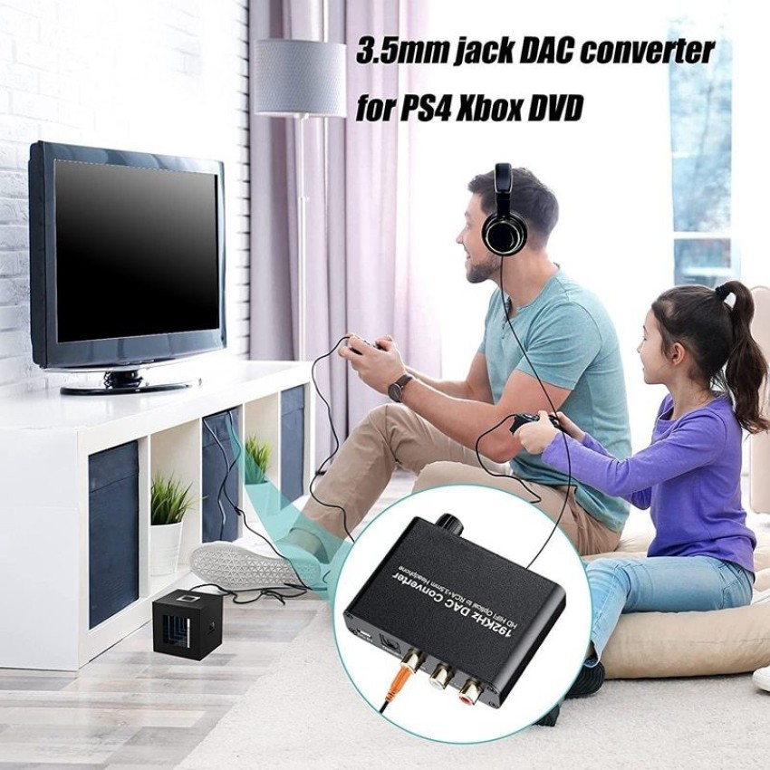 microware Digital to Analog Audio Conveter DAC HiFi Headphone Amplifier  Optical with Toslink Coaxial 3.5mm Media Streaming Device - microware 
