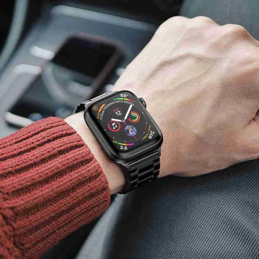 Black stainless steel apple watch series 4 clearance