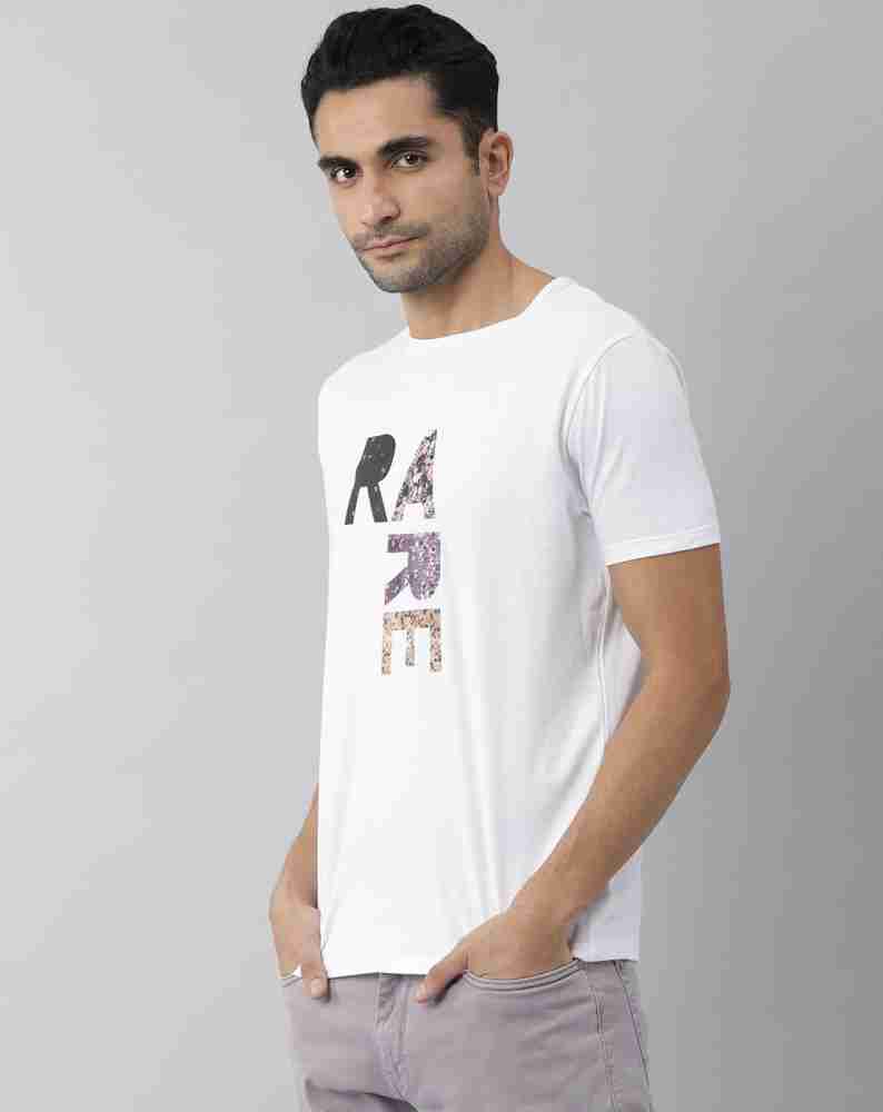 RARE RABBIT Typography Men Round Neck White T-Shirt - Buy RARE RABBIT  Typography Men Round Neck White T-Shirt Online at Best Prices in India