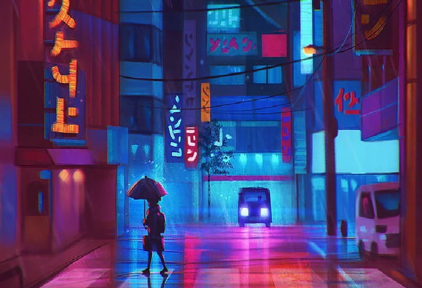 Neon anime wallpaper store