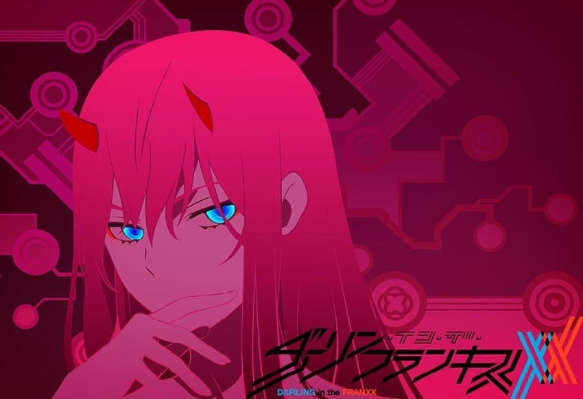 darling in the franxx zero two with background of white and pink and brown  lines 4k hd anime Wallpapers  HD Wallpapers  ID 42454