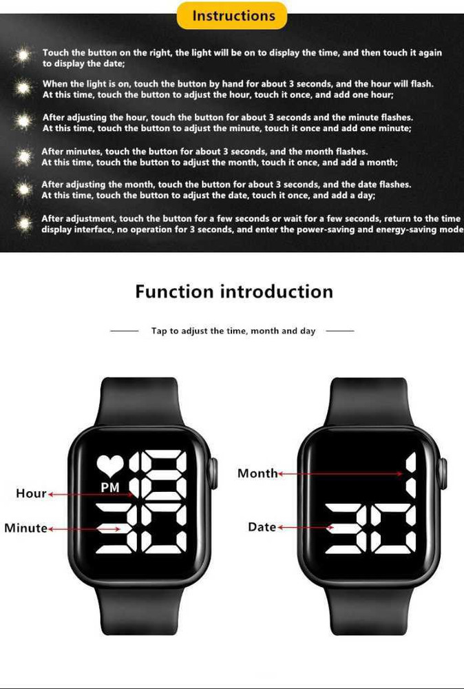 Acronym WHITE LED LIGHT Digital Watch For Boys Girls Buy