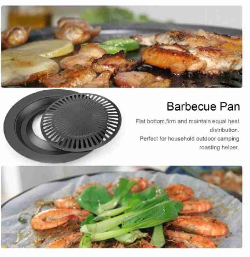  Portable Indoor Barbecue BBQ Grill Pan Smokeless Stove top  12.5 With Removable Plate Ideal For Electric Gas Stoves, Non Stick, Easy  Clean Up for Steak, Fish, Chicken & Vegetables Backpacking