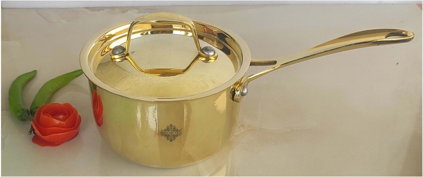 Buy INDIAN ART VILLA Set of 2 Silver Plated Gold Polish & Brass