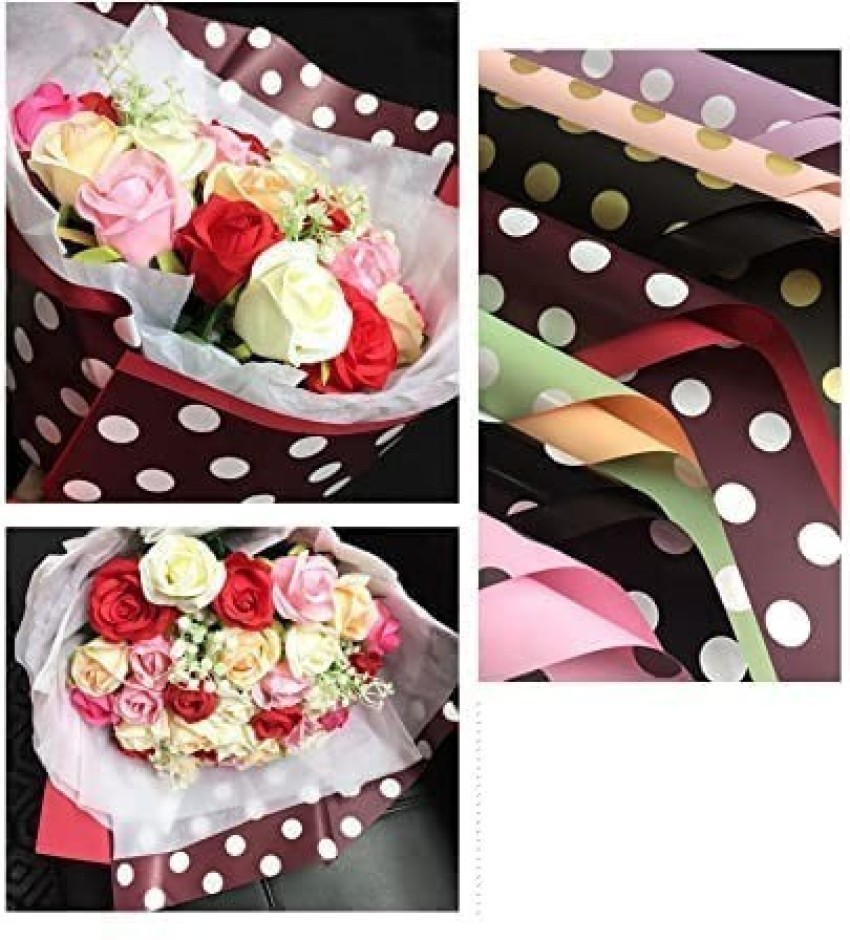 10pcs Waterproof Flower Wrapping Paper Marble Bouquet Gift Packing