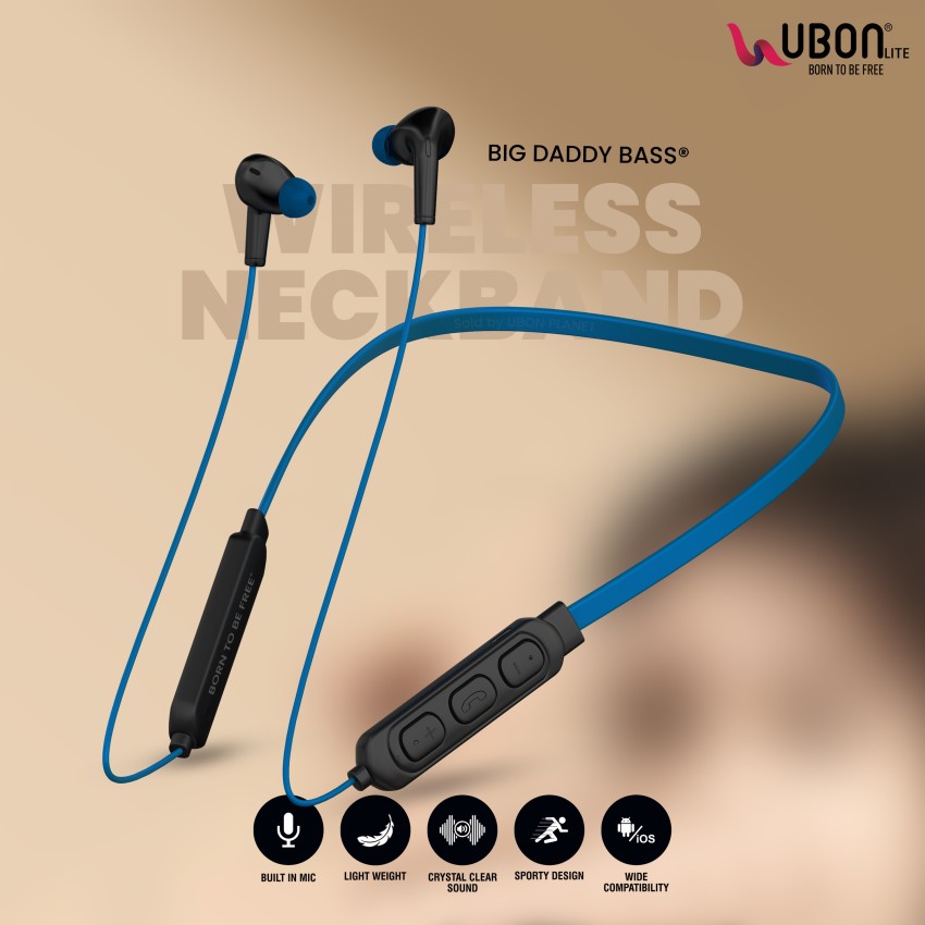 Ubon Wireless Neckband Earphone with Mic Bluetooth Headset Price