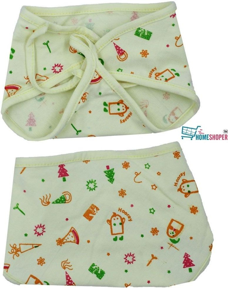 homeshoper NewBorn Baby Triangle Nappy Hosiery print Cotton Langot