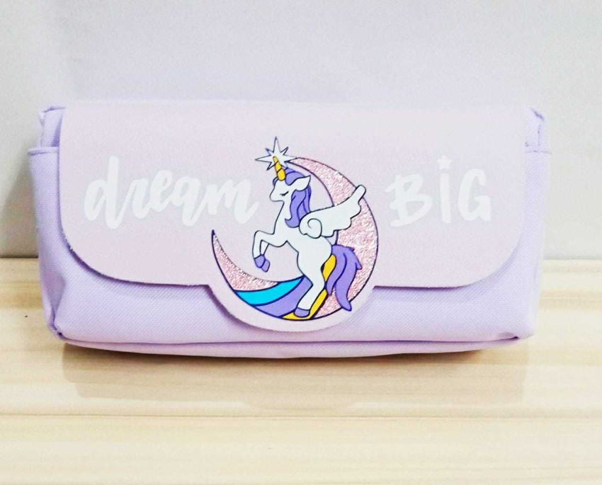 Transparent Unicorn Pencil Case Big Zipper | ChildAngle, Purple