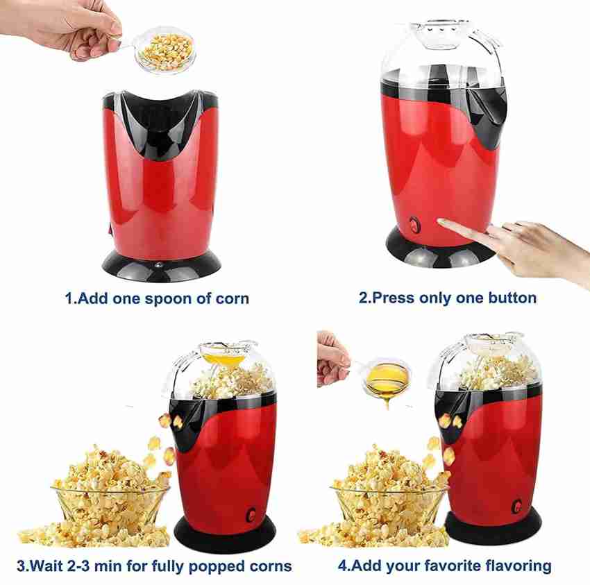 1200W Mini Home Popcorn Machine Plug-In Hot-Air Oil-Free Popcorn