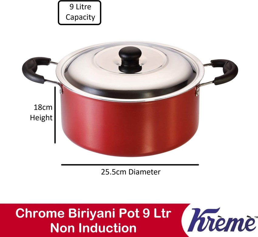 Kroma Biriyani Pot 9 Ltr With SS lid – Butterfly